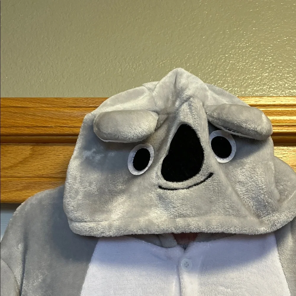 Gray Koala Onesie Costume - Picture 2 of 14